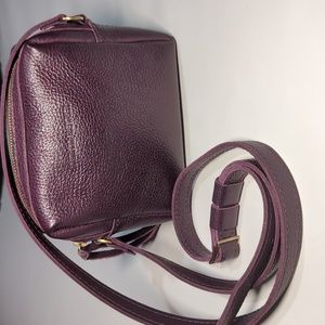 Portland Leather Goods crossbody bag Mesa in Plum full-grain leather crossbody